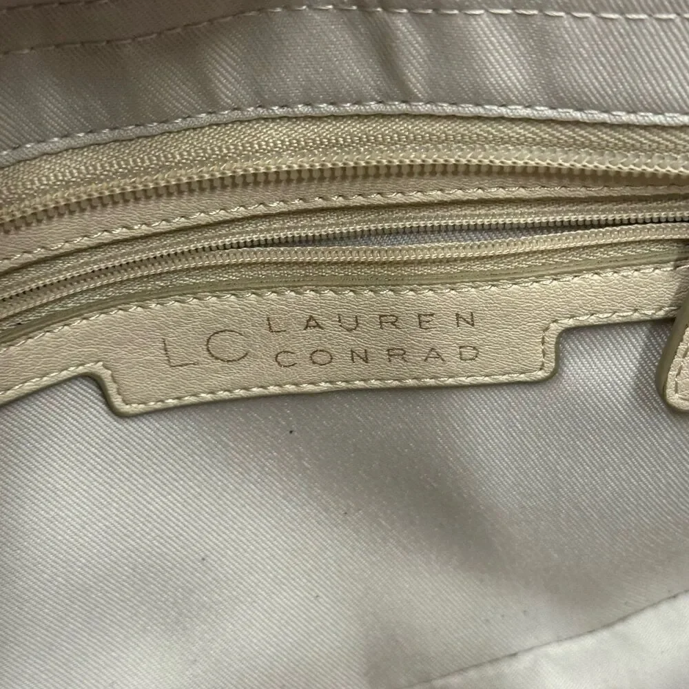 LC Lauren Conrad Woven Straw Tote in Natural Beige